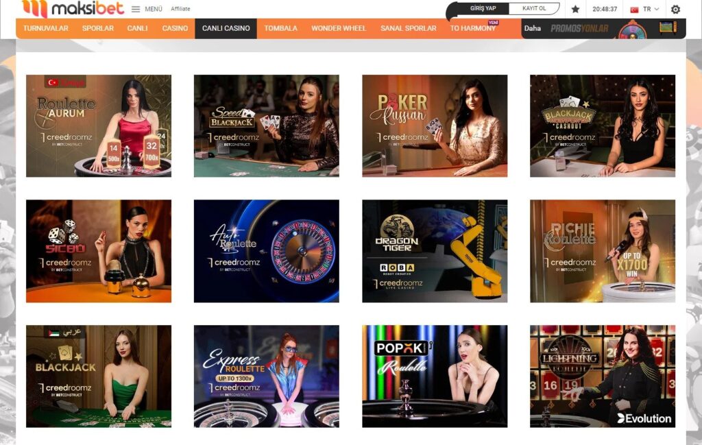 Maksibet Canlı Casino Resmi